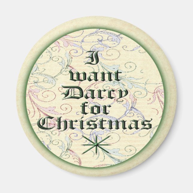 Aimant Je veux Darcy pour Noël (Devant)