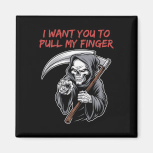 Aimant Je Veux Que Tu Tiennes Mon Doigt Grim Reaper Hallo