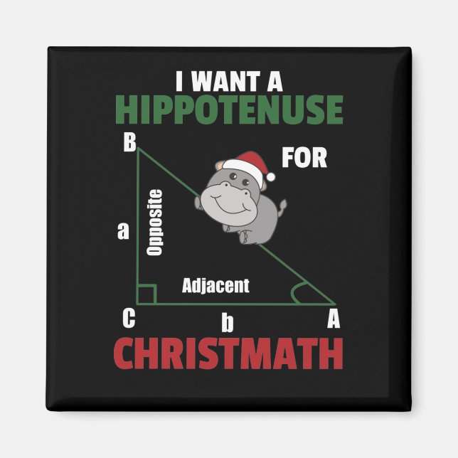 Aimant Je Veux Un Hippopotame Pour De Mignons Hippopotame (Devant)