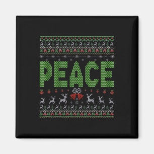 Aimant Je viens en paix Je suis assorti au pull de Noël l