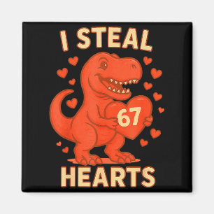 Aimant Je vole 67 cœurs Saint-Valentin 67 Mème 6 7 