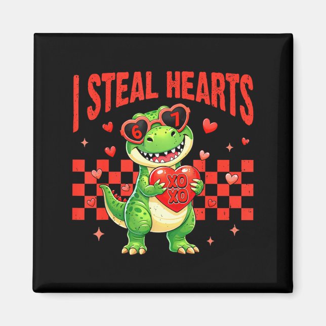 Aimant Je vole des cœurs 67 Saint-Valentin 67 Meme 6 7 T- (Devant)