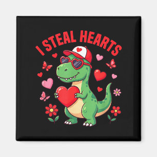 Aimant Je vole des cœurs Dinosaure Trex Dino Amour Saint-