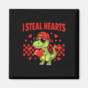 Aimant Je vole des cœurs Saint-Valentin Dinosaure Mignon 