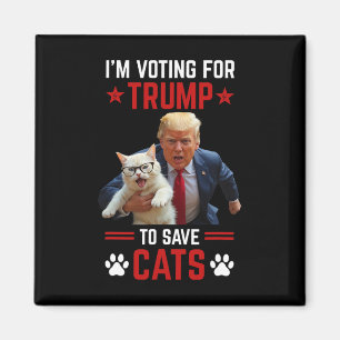 Aimant Je vote pour Trump pour sauver les chats Trump 202