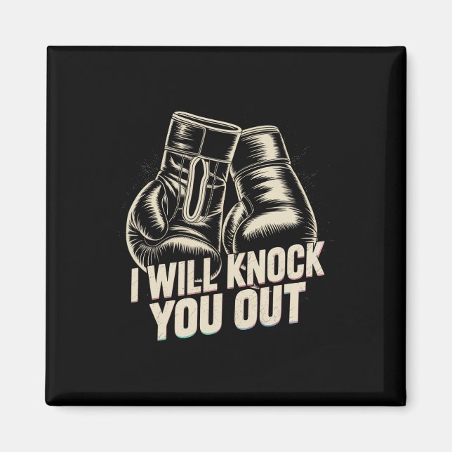 Aimant Je Vous Frapperai Pour Une Boxe Drôle (Devant)