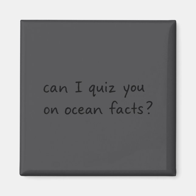 Aimant Je Vous Pouvez Quiz Faits sur l'Océan (Devant)