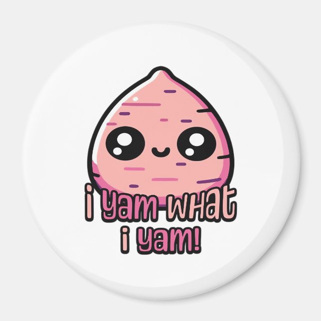 Aimant Je Yam Ce Que Je Yam ! Cute Yam Pun Classic (Devant)
