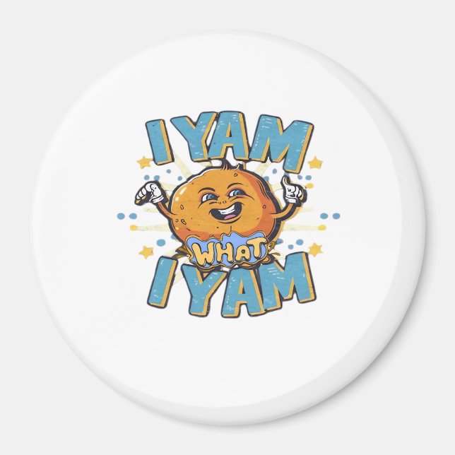 Aimant Je Yam Ce Que Je Yam Design Classique Pour Thanksg (Devant)