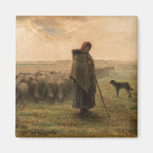 Aimant Jean-Francois Millet - Berger et troupeau 1865
