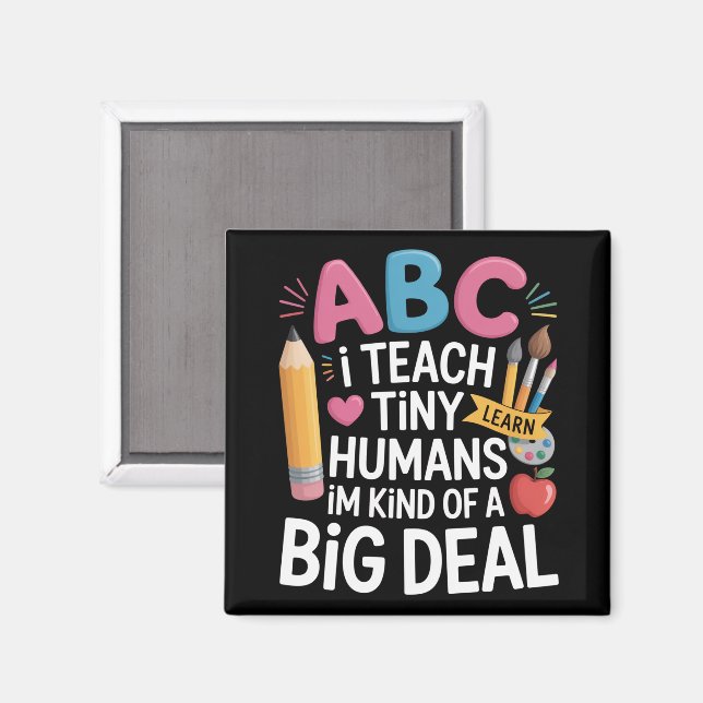 Aimant J'enseigne aux petits humains École d'appréciation (Recto/Verso)