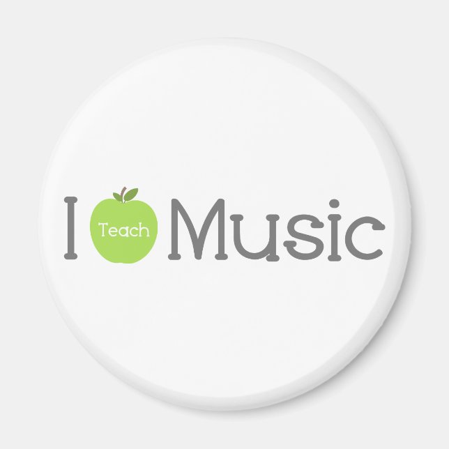 Aimant J'Enseigne Musique Green Apple (Devant)