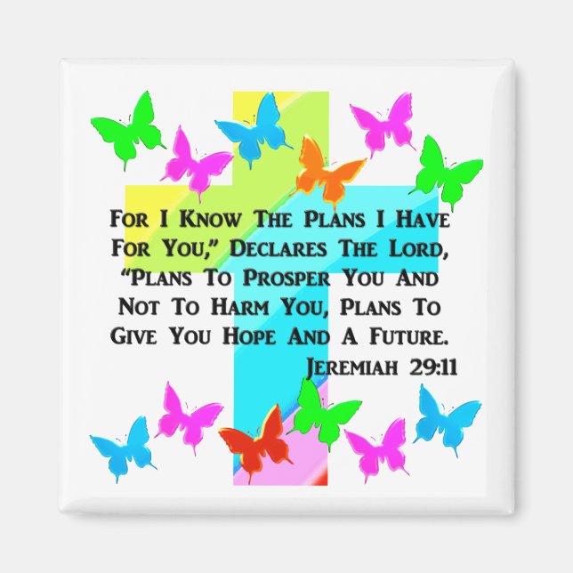 AIMANT JEREMIAH INSPIRATIONNEL 29:11 CHRÉTIEN (Devant)
