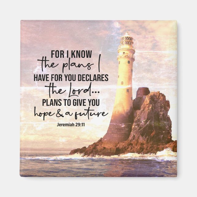 Aimant Jérémie 29:11 Je connais les plans que j'ai pour v (Devant)