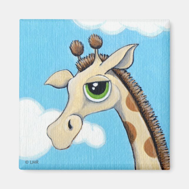 Aimant Jeremy Giraffe avec sa tête dans les nuages (Devant)