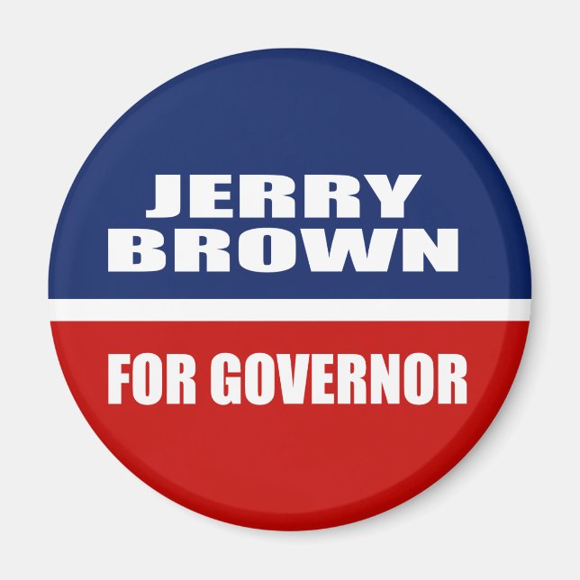 AIMANT JERRY BROWN POUR LE GOUVERNEUR (Devant)
