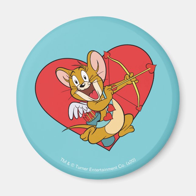 Aimant Jerry Mouse habillée en Valentine Cupide (Devant)