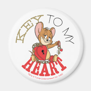 Aimant Jerry Mouse "Key To My Heart" Valentine