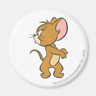 Aimant Jerry regardant de retour contrarié