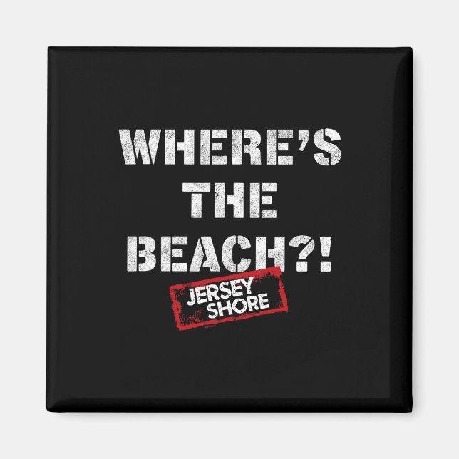 Aimant Jersey Shore - Où est la plage  (Devant)