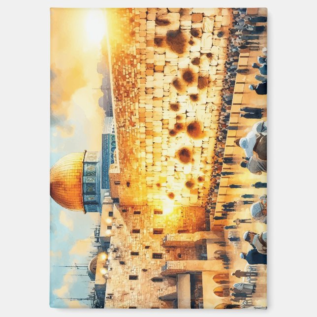 Aimant Jérusalem du mur occidental (Recto)