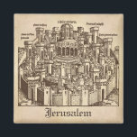 Aimant Jérusalem, Medieval Woodcut<br><div class="desc">Jérusalem,  bois médiéval.</div>