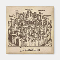 Jérusalem, Medieval Woodcut