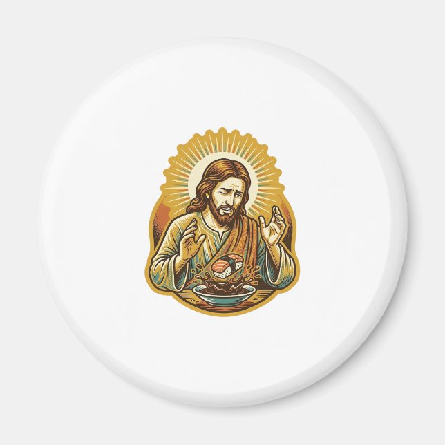 Aimant Jésus a laissé tomber des sushis dans une éclabous (Devant)