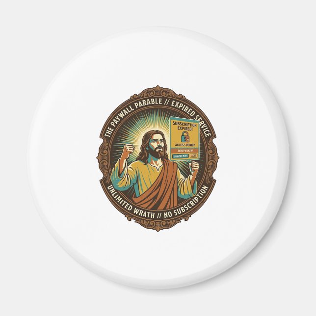 Aimant Jésus Abonnement Logiciel Expiré Paywall Tech O (Devant)