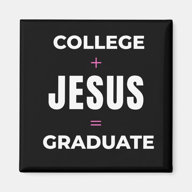 Aimant Jésus aimanté + Université = Diplômé (Devant)