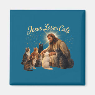Aimant Jésus aime les chats chrétien amateur de chats Jés
