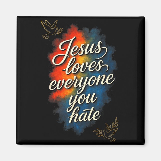 Aimant Jésus aime tout le monde - Message de foi chrétien (Devant)
