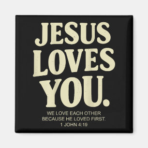 Aimant Jésus aime verset biblique chrétien 1 jean 4_19 (s