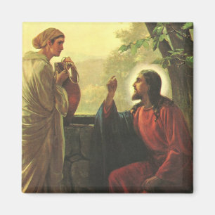 Aimant Jésus-Christ et le Bon Samaritain au Puits