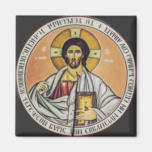 Aimant Jésus-Christ Pantocrator Art iconographique byzant
