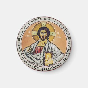 Aimant Jésus-Christ Pantocrator Art iconographique byzant