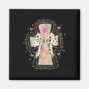 Aimant Jésus Christian Coquette Bow Heureux Pâques Il Est