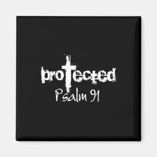 Aimant Jesus Christian Design - Dieu Protégé Psaume 91 Bi
