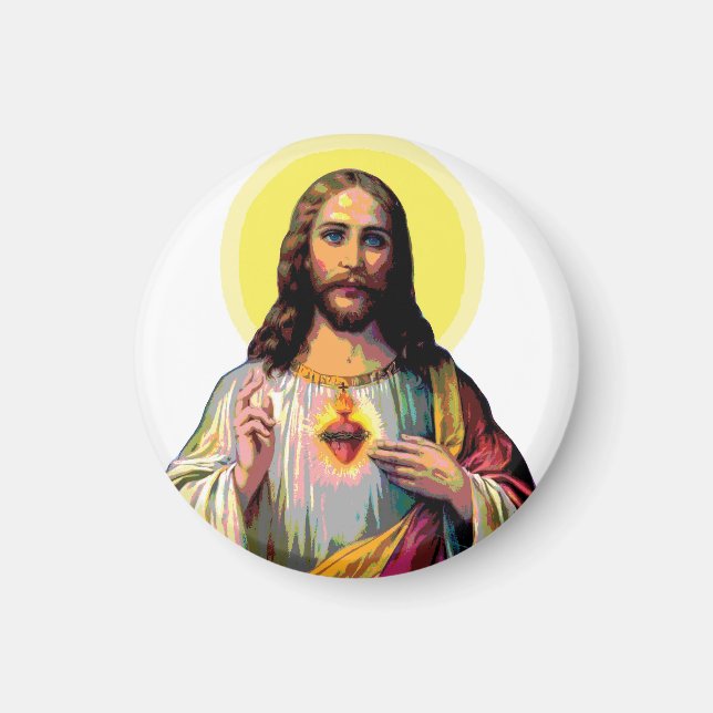 Aimant Jesus Christus en style pop art (Devant)