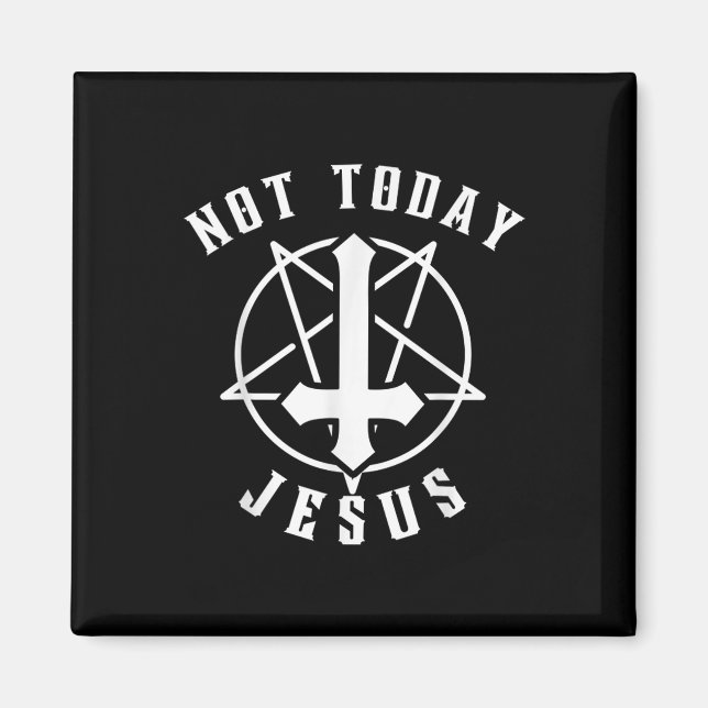 Aimant Jésus Croix Pas Aujourd'Hui Jésus Christian Graphi (Devant)