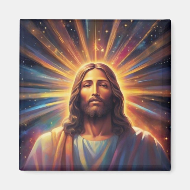 Aimant Jésus dans un rayon radiant de couleur 1 (Devant)