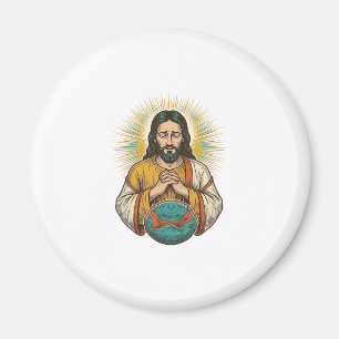 Aimant Jésus déçu Ballon de sport dégonflé Échec de gym