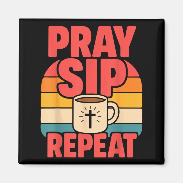 Aimant Jésus drôle Café Foi chrétienne (Devant)