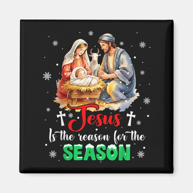 Aimant Jésus Est La Raison De La Saison De Noël Xmas  (Devant)