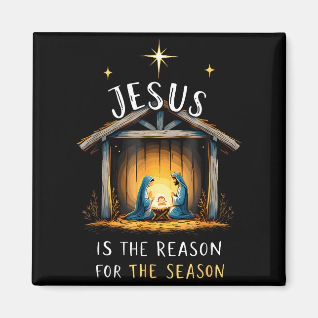 Aimant Jésus Est La Raison De La Saison De Noël Xmas  (Devant)