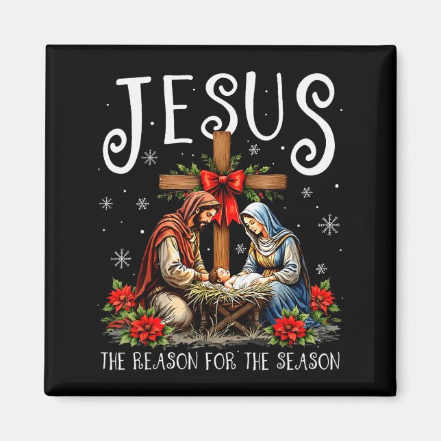 Aimant Jésus Est La Raison De La Saison De Noël Xmas  (Devant)