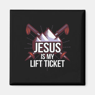 Aimant Jesus Est Mon Lift Ticket Ski Eglise Christia