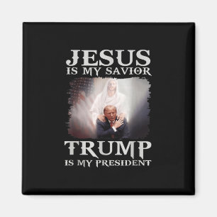 Aimant Jésus Est Mon Sauveur Trump Est Mon Président