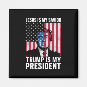 Aimant Jésus Est Mon Sauveur Trump Est Mon Président 2024