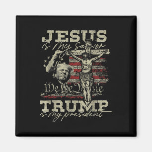 Aimant Jésus est mon sauveur - Trump est mon président Dr